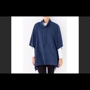 Pure Jill Indigo Knit Poncho. Size m/l